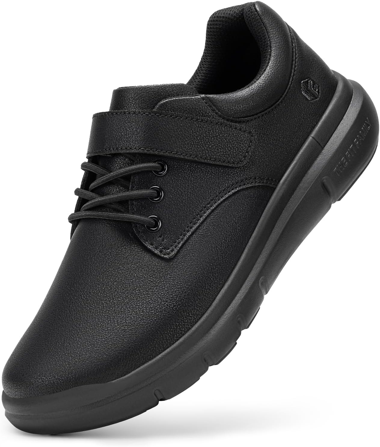 FitVille Extra Wide Men's Health Shoes with Microfibre Leather Business Casual Shoes Adjustable Trainers Comfortable Cushioning Walking Shoes for Wide Feet