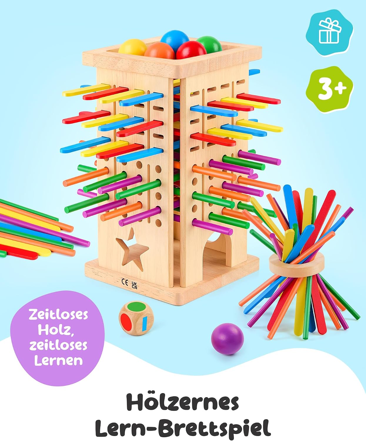 Montessori Toy Wooden Board Game from 3 Years – Bild 6