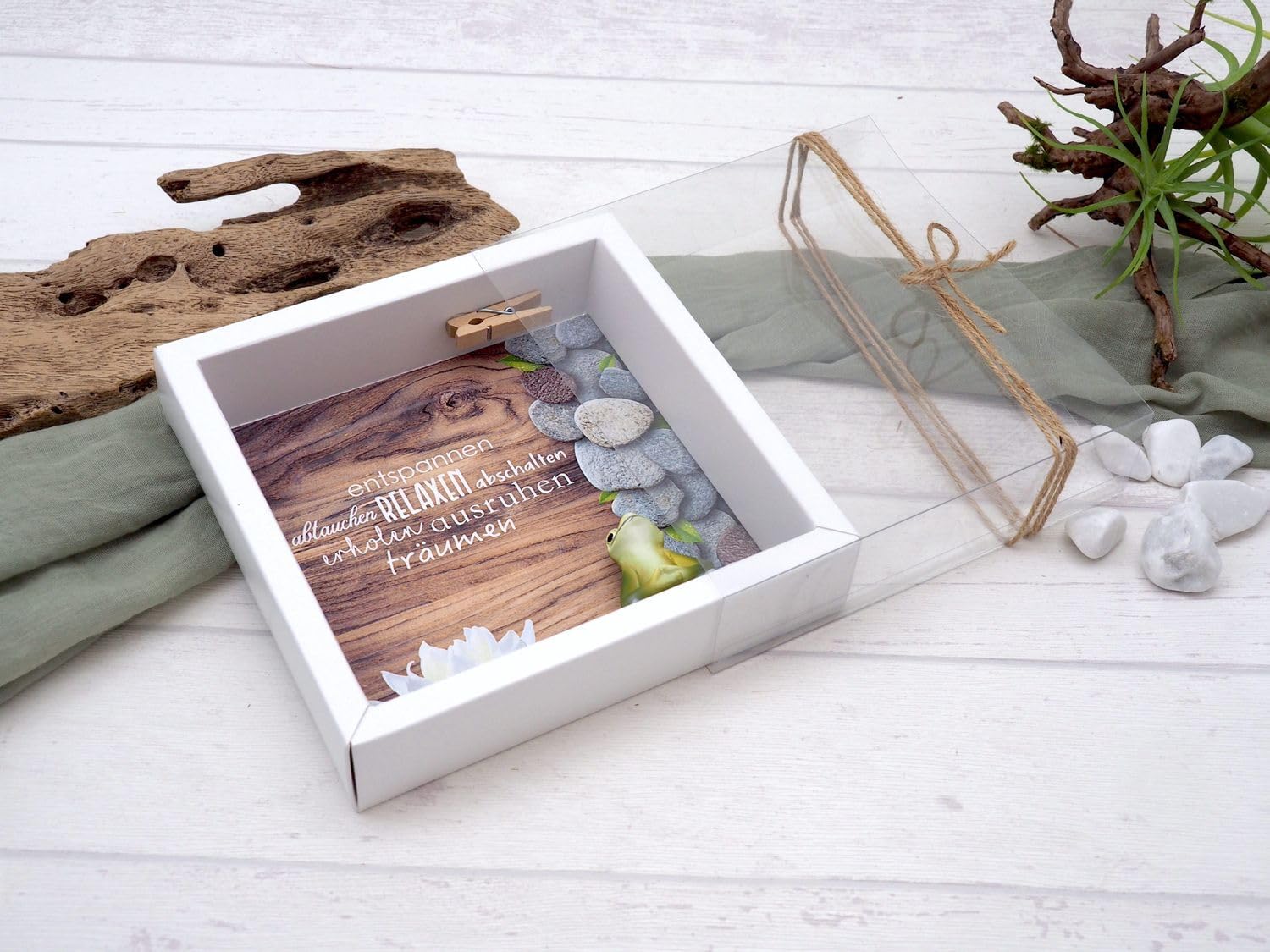 ZauberDeko Money Gift Packaging Wellness Relaxation Massage Yoga Frog Voucher Energy Frog Gift – Bild 5