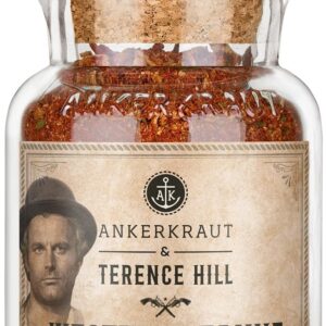 Ankerkraut Terence Hill Edition Western Pan with Smoked Peppers, Hickory Smoked Salt and Smoked Jalapeños, Steakhouse Pan 100g in Cork Jar