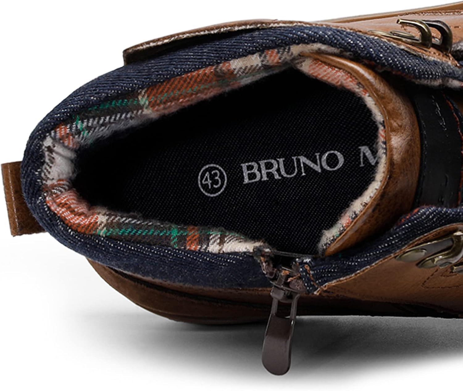 Bruno Marc Men's Lace-Up Motorcycle Boots – Bild 5