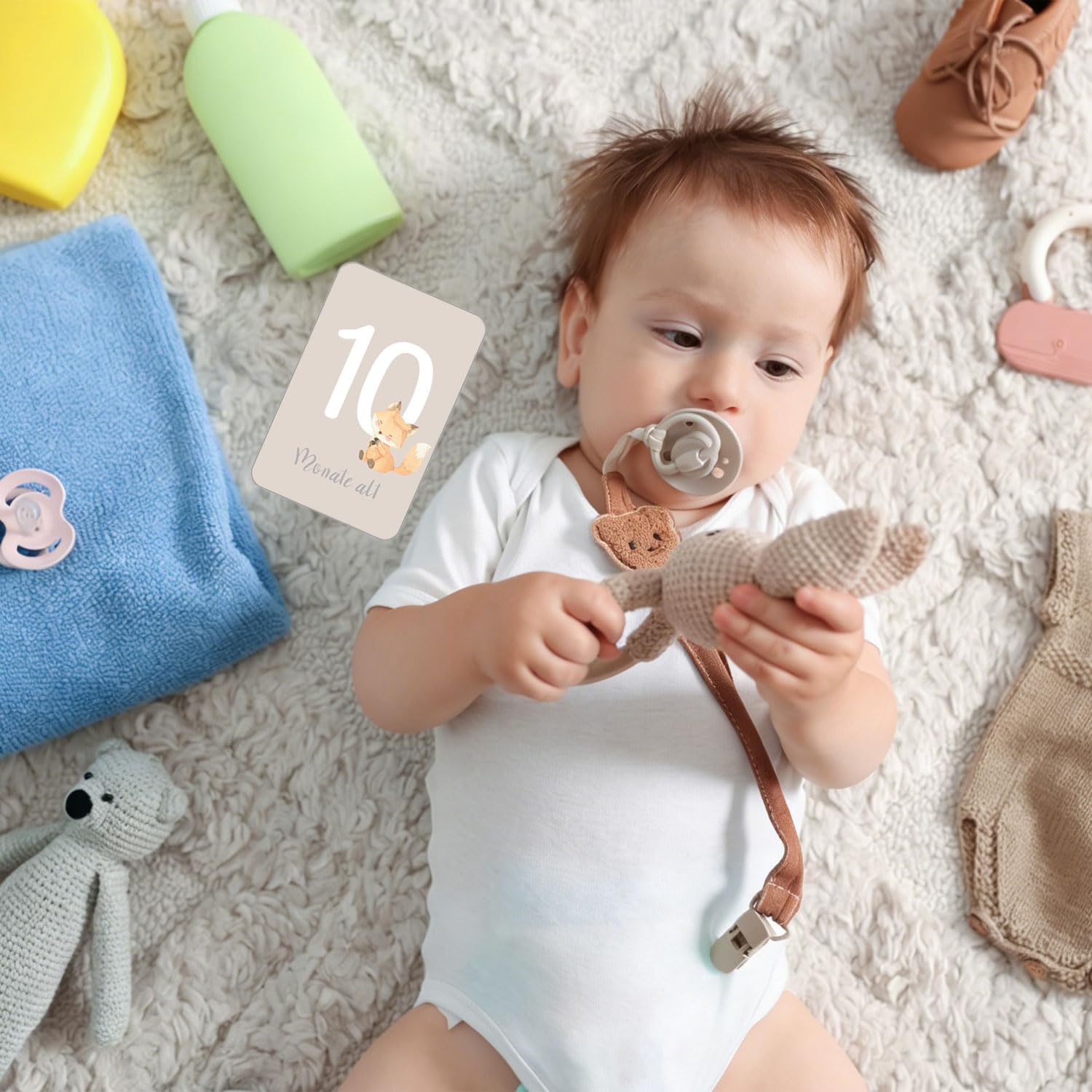leersao Paper Milestone Cards Baby in German – Bild 4