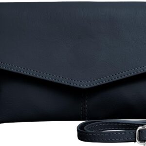 Caspar Elegant Leather Clutch Evening Bag Made of Velvety Soft Nappa Leather Women's Shoulder Bag - Premium Line - Model No.322 - Made in Italy