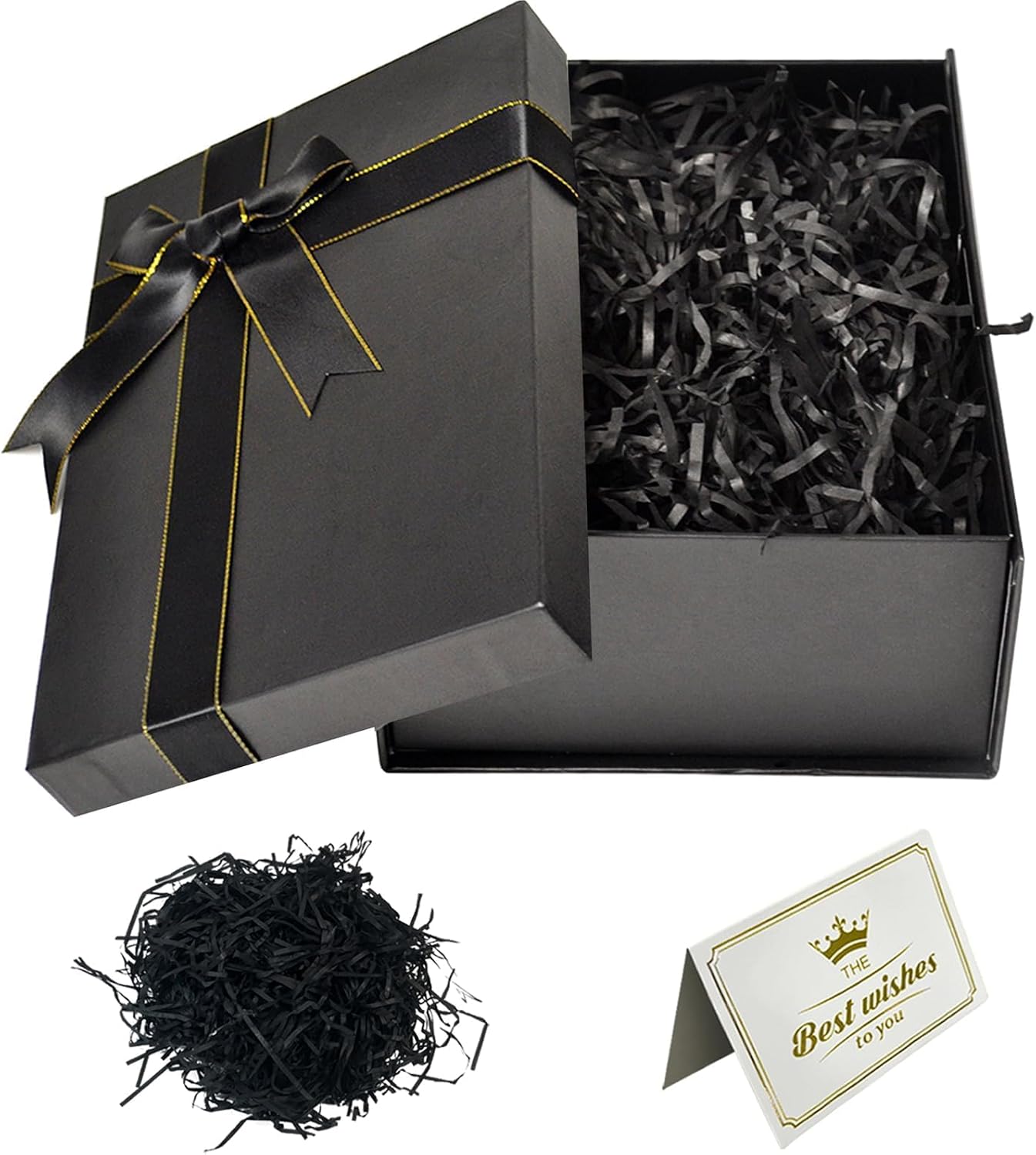 Large Gift Box with Lid 29 x 21 x 10.5 cm, Gift Box Black