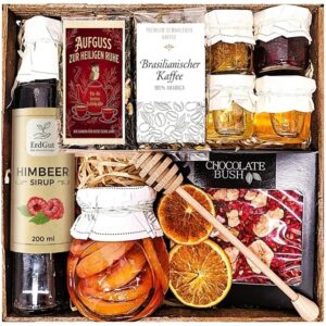 Gift Basket – Honey Tea Coffee Jam Chocolate for Mum Dad Grandma Grandpa Teacher