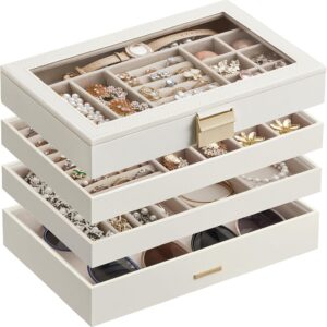 SONGMICS 4 Tier Stackable Jewellery Tray