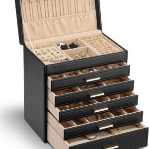 Vlando Jewellery Box Large Jewellery Storage with 6 Levels, Room Decoration