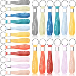 24 Silicone Motivational Key Rings for Colleagues Keyring Thank You for All Employees Gift Colleague Job Change Retirement Farewell Gift