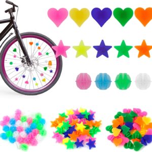 210 pieces colourful bicycle spokes bicycle accessories children, bicycle spoke beads
