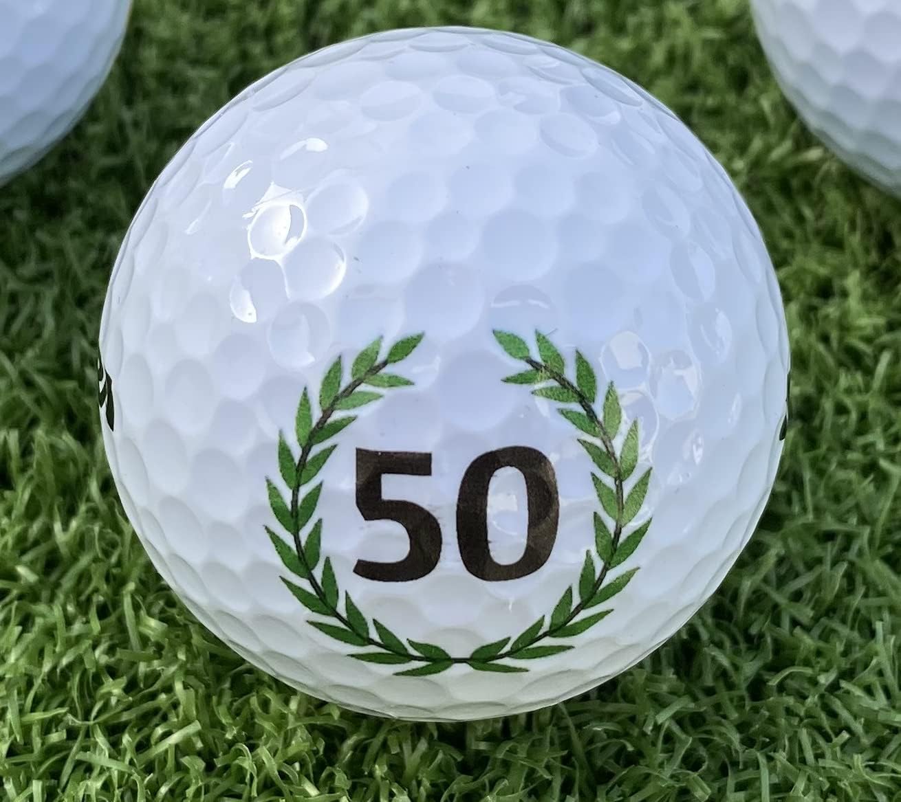 Set of 3 50th Birthday Golf Balls with Happy Birthday Motif – Bild 5