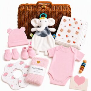 Newborn Gift Girl 9-in-1 Baby Gifts for Birth Shower