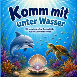 Komm mit unter Wasser: 50 wunderschöne Ausmalbilder aus der Unterwasserwelt