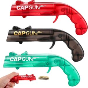 Set of 3 Crown Bangers – Cap Gun Bottle Opener Gun & Bottle Cap Shooter – Funny Beer Opener for Party & BBQ – Bottle Cap Launcher as a Gift for Men – Father’s Day, Birthday – 3 Colours