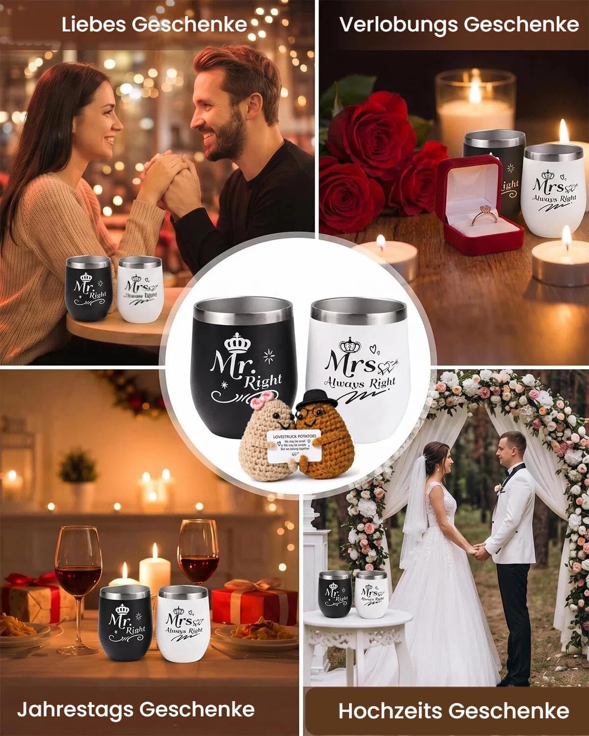 Mr & Mrs Mugs Wedding Gift for Bride and Groom Set of 2 – Bild 7