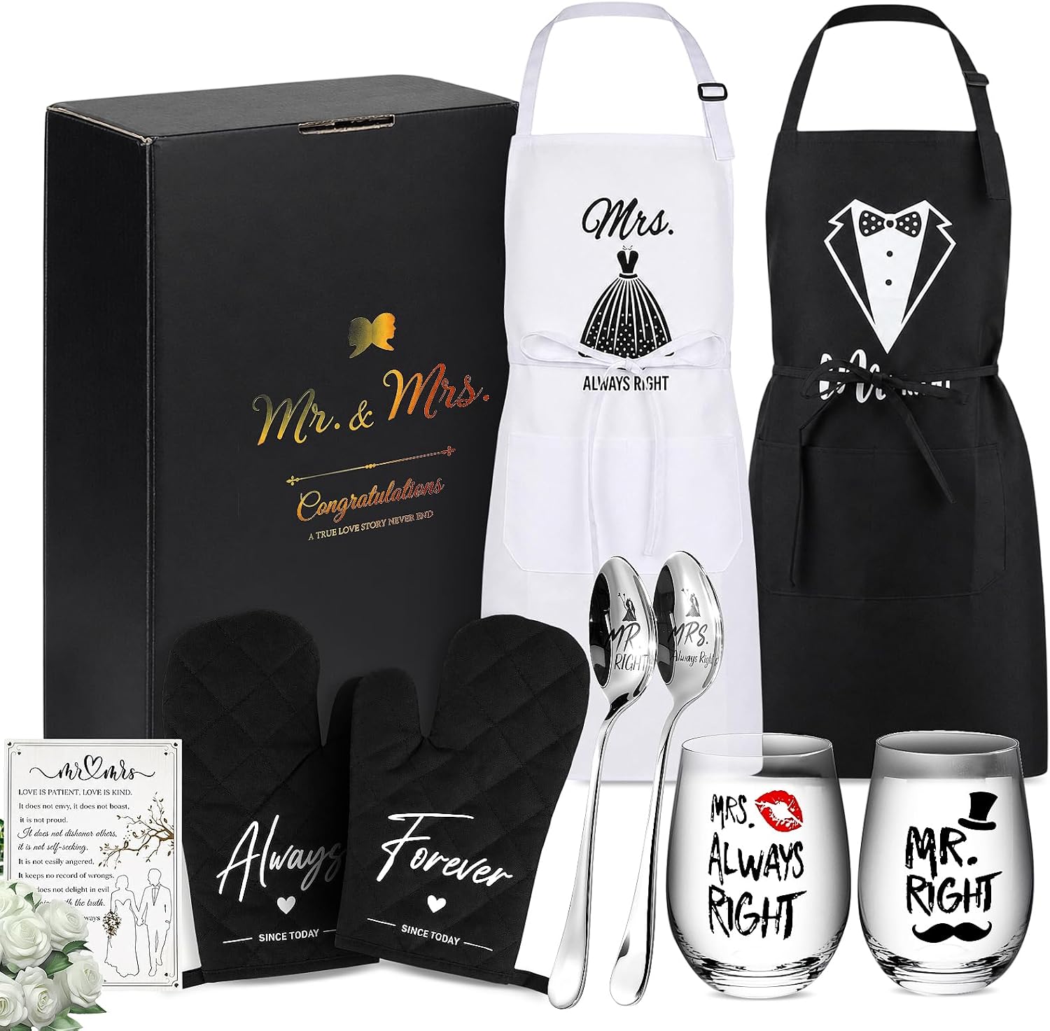 10-Piece Wedding Gifts for Newlyweds, Mr and Mrs Gifts