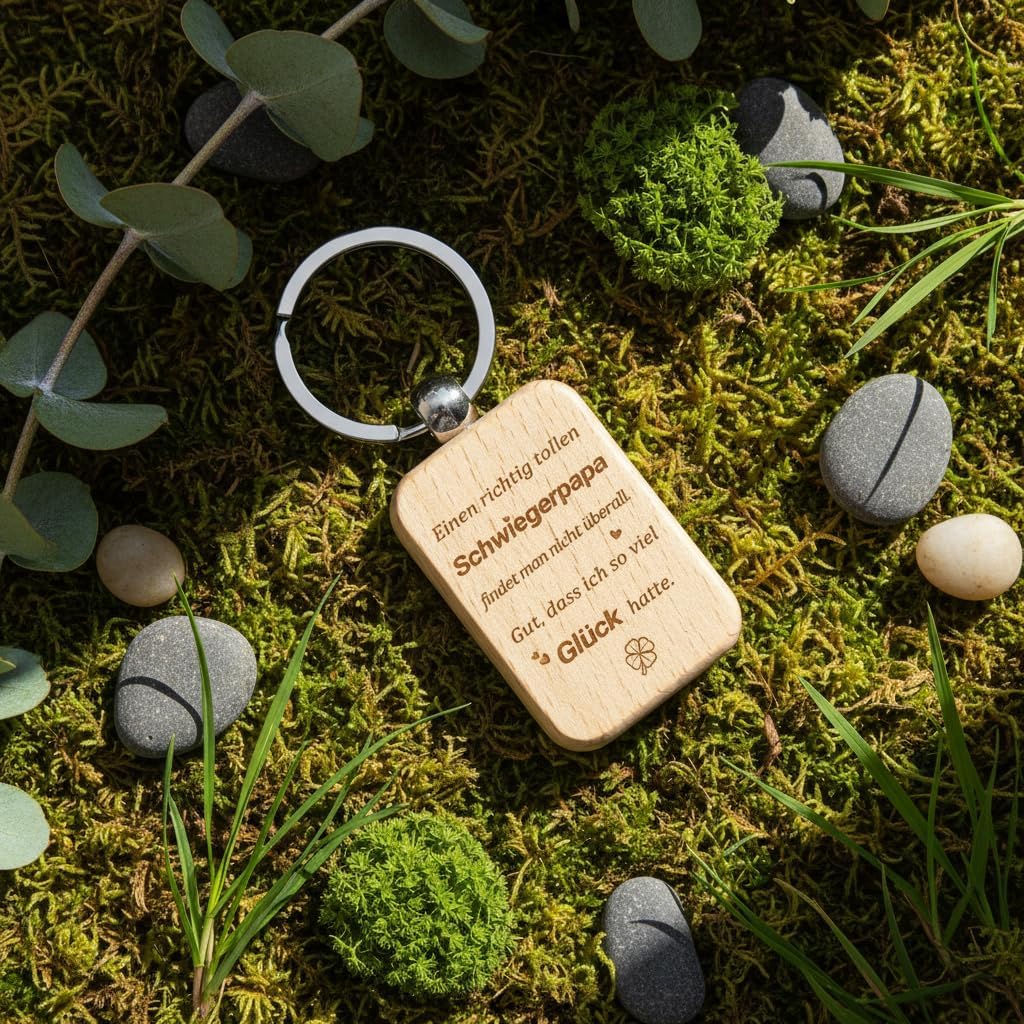 Father-in-law gifts key ring wooden Father's Day gift gift for father-in-law gift birthday Father's Day Father's Day Father's Day men's day Valentine's Day Christmas advent calendar – Bild 4