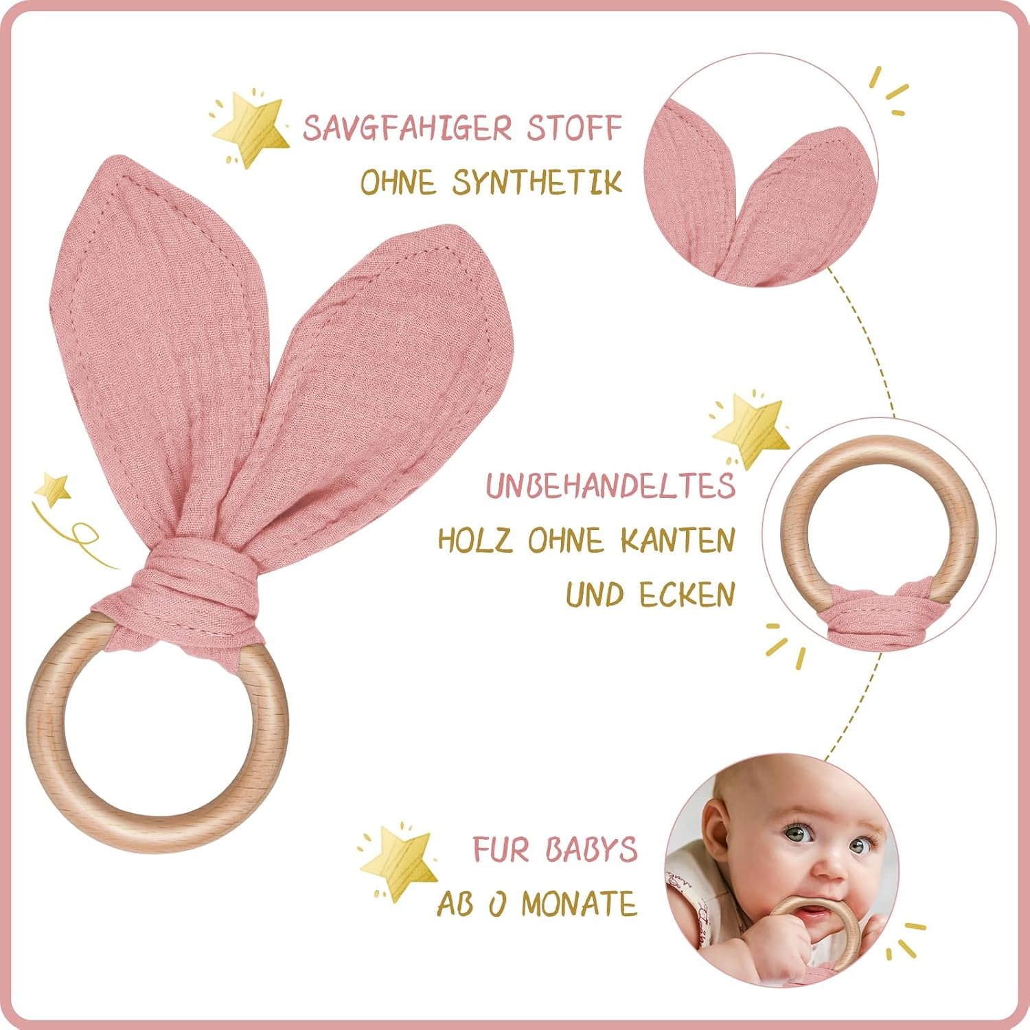 Baby Gift | Personalised Gifts for Birth for Girls | Comforter Baby Shower Gift Set – Bild 3