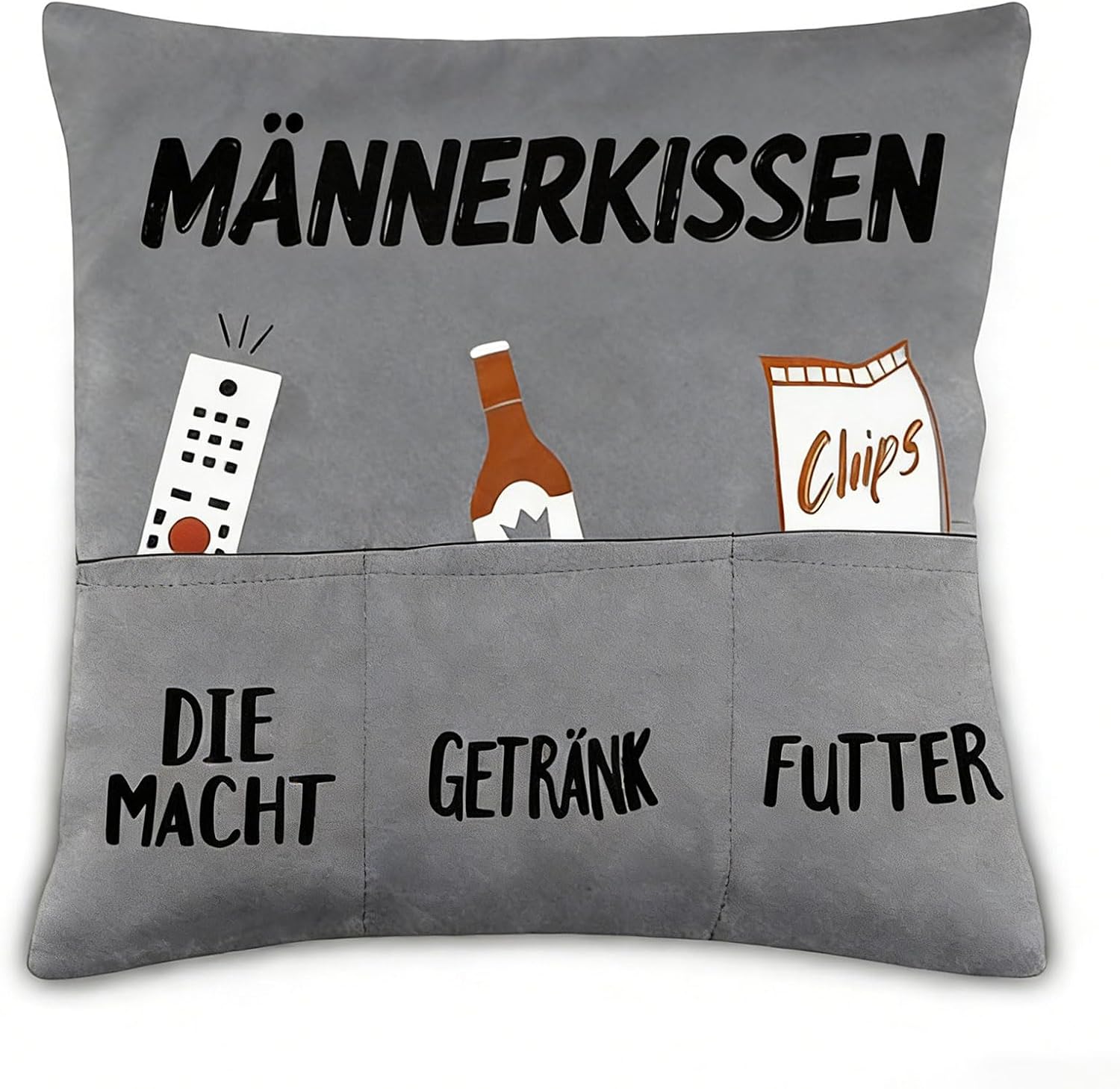 Men's Cushion with Pockets, Gifts 45 x 45 cm, Gifts for Men