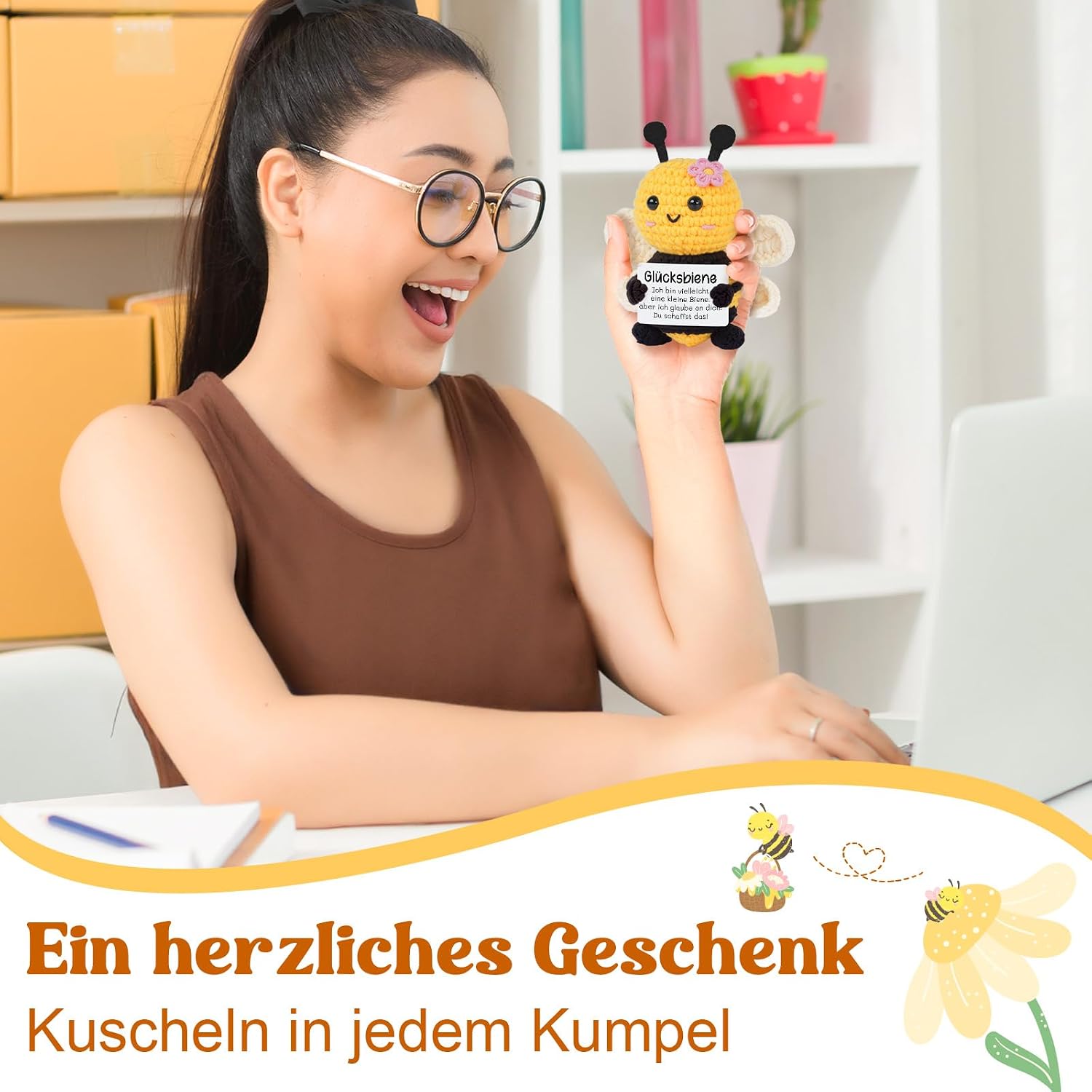 Gleevara Pocket Hug Positive Bee Lucky Charm Test – Bild 5
