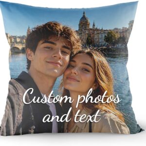 Cushion with Photo Personalised, Photo Cushion Design Your Own Picture, Memory Pillow Individual, Personal Gift for Family, Partner, Friends (Photo 1-1)