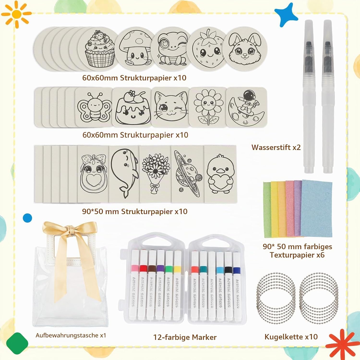 RICUVED Magic Puffy Paint Set, 3D Foam Texture Painting Set for Children, Puffy Art Foam Texture Painting, Foam Paint, 3D, Creative Painting Set for Boys and Girls – Bild 2