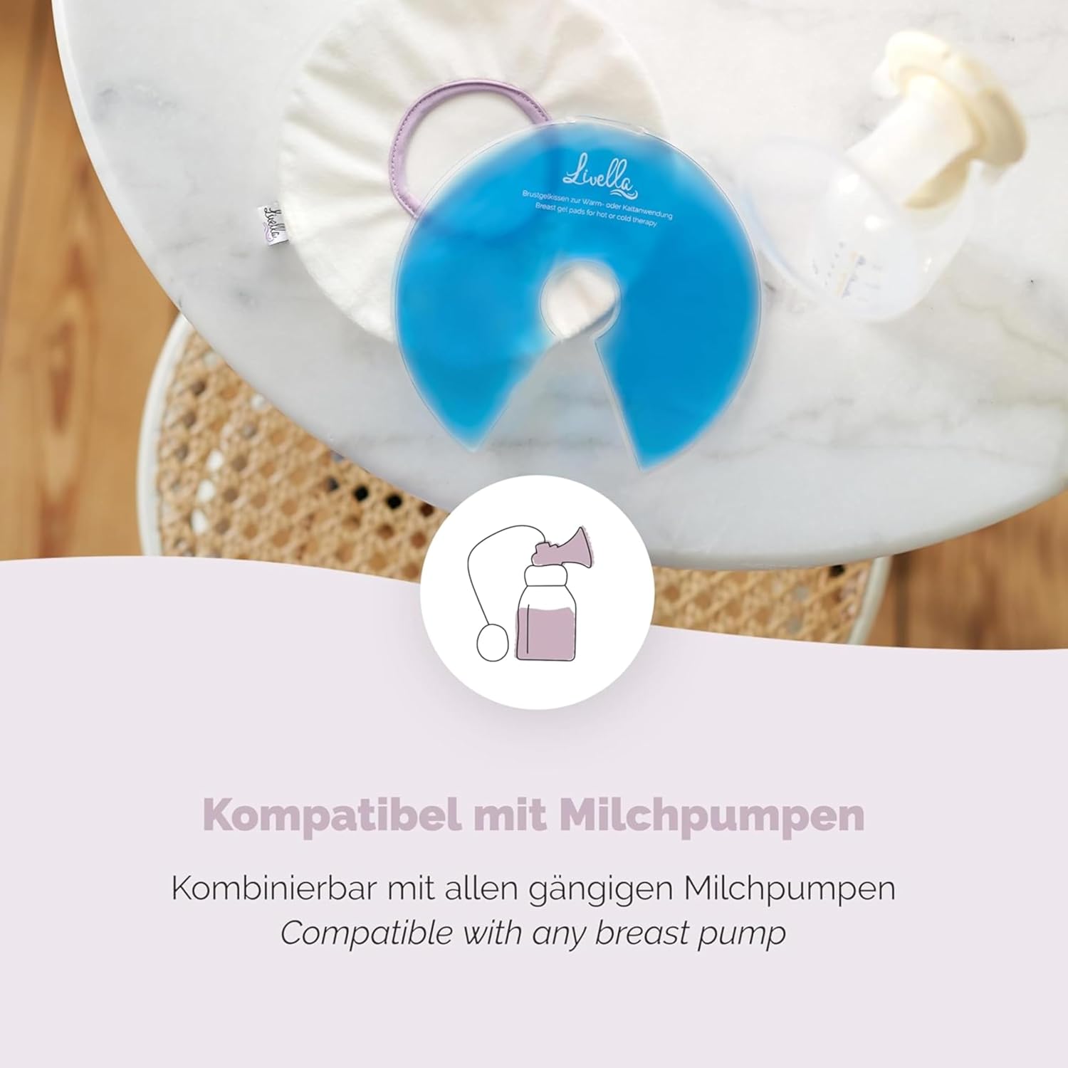 Livella Breast Gel Pillow Breastfeeding - Cooling, Warming, for Breast – Bild 4