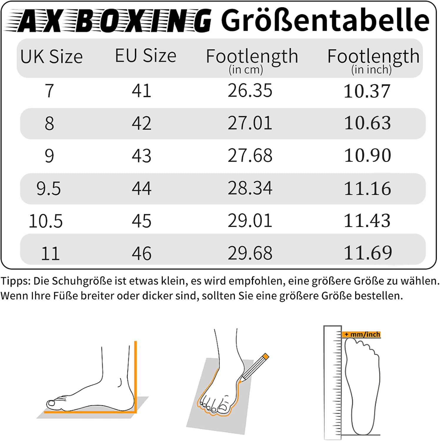AX BOXING Casual Shoes Men’s, Trainers, Walking Shoes, Fashion Shoes, Lightweight Sports Shoes, Size 41-46 – Bild 9