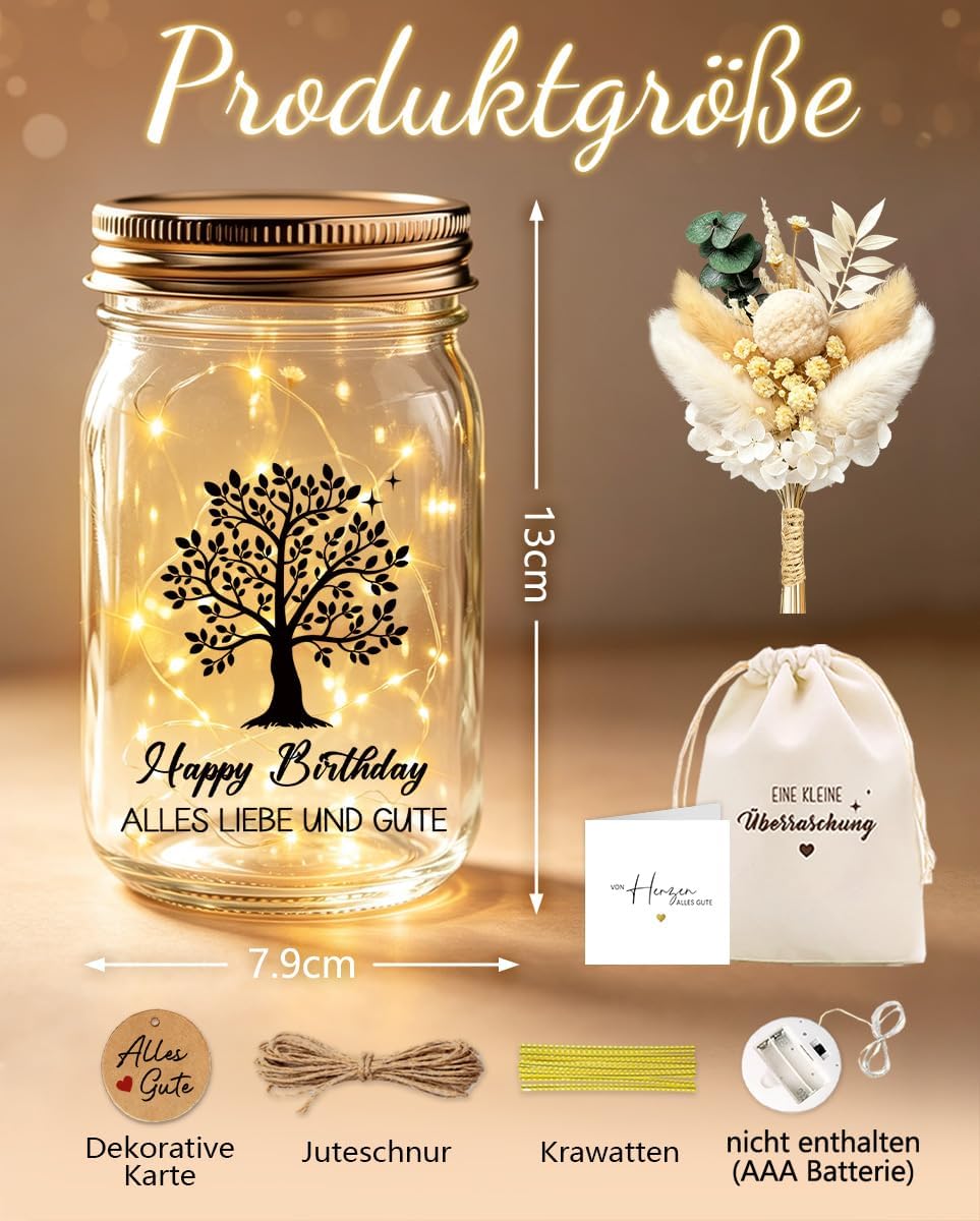 Birthday Gift for Women, LED Bottle Light, Money Gifts, Birthday – Bild 2