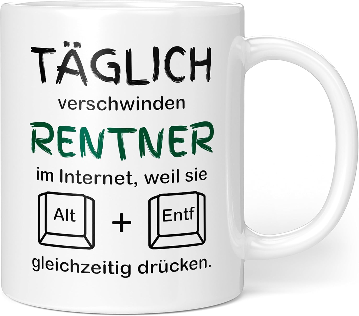 Pensioner Saying Retirement Pension Mug Retirement Pension Gift Retirement Start Job Funny (Rentner Alt Entf) Ceramic 330 ml