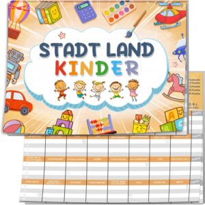 City Country Children’s Card Game, Gift for Boys Girls from 7 8 9 10 Years, Gift Idea for Communion First Communion Birthday, Easter Gifts, Activity Junior Game 2026, Party Bag Children’s Birthday Party Bag