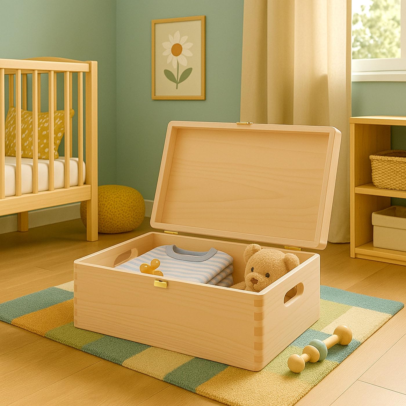 Maverton Erinnerungsbox Baby mit Namen, Aufbewahrungsbox mit Deckel – Bild 7