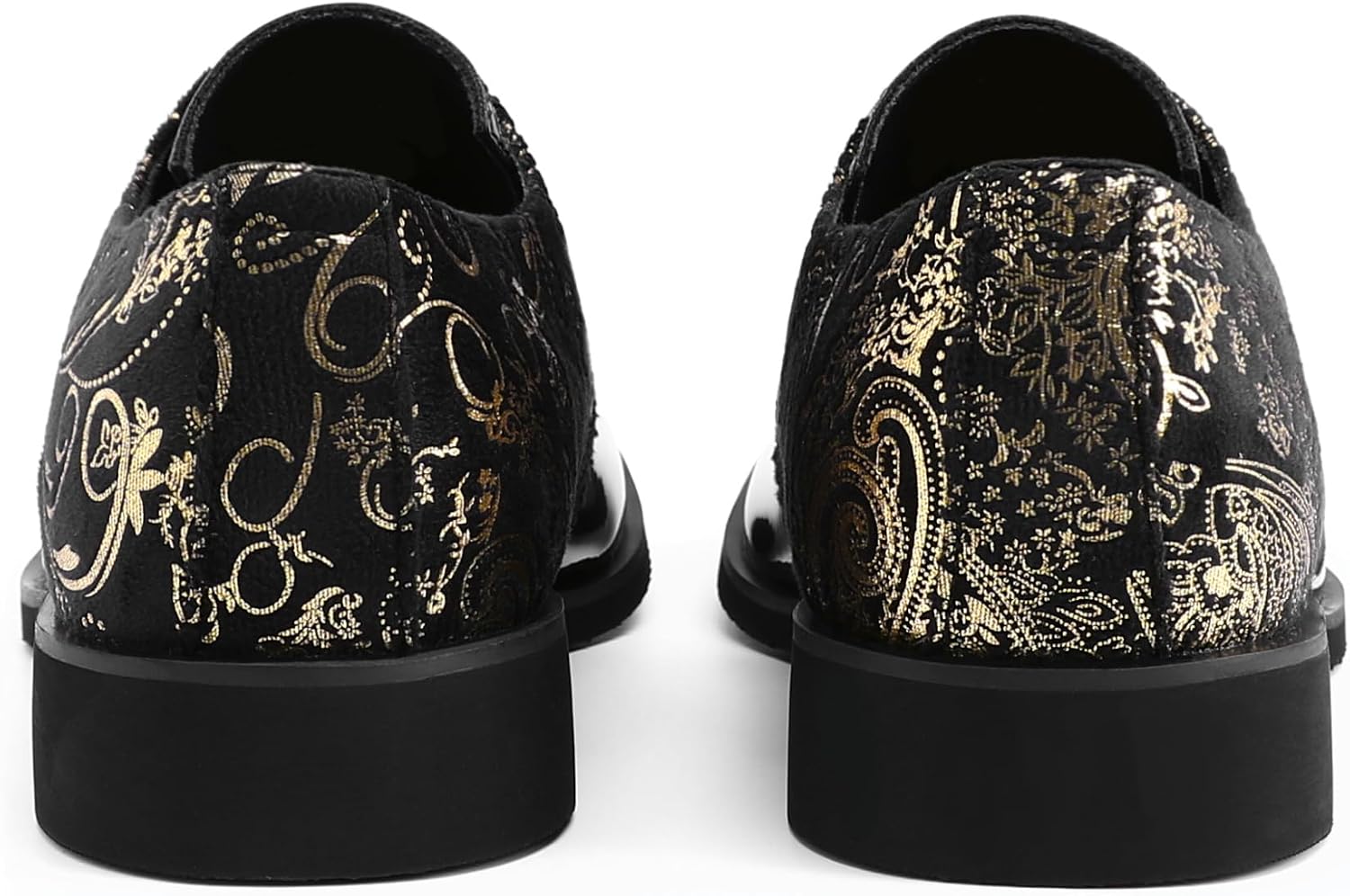 YFFUSHI Men's Suit Shoes Paisley Jacquard Leather Shoes Business Wedding Evening Shoes Derby Tuxedo – Bild 5