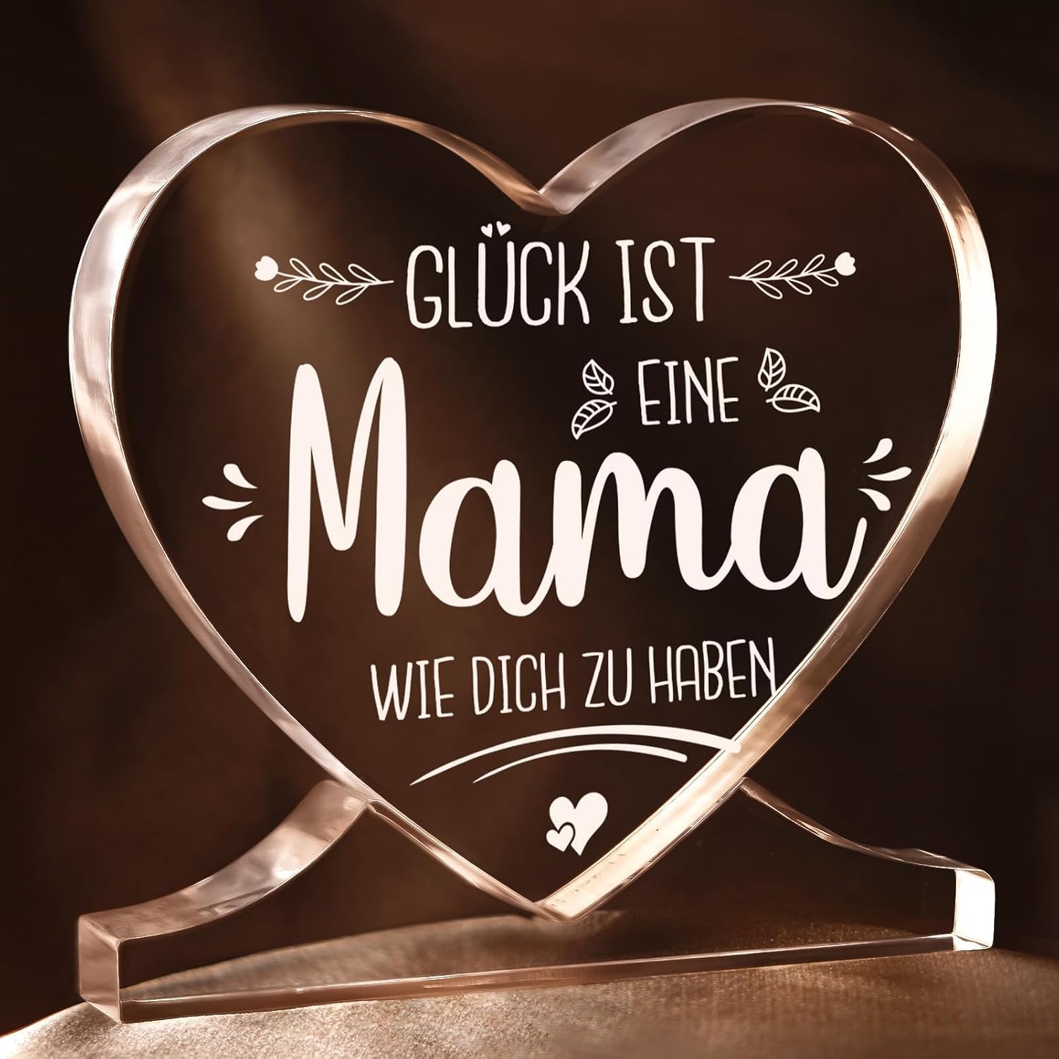 Mum Gift - Heart Acrylic - Birthday Gift for Mum