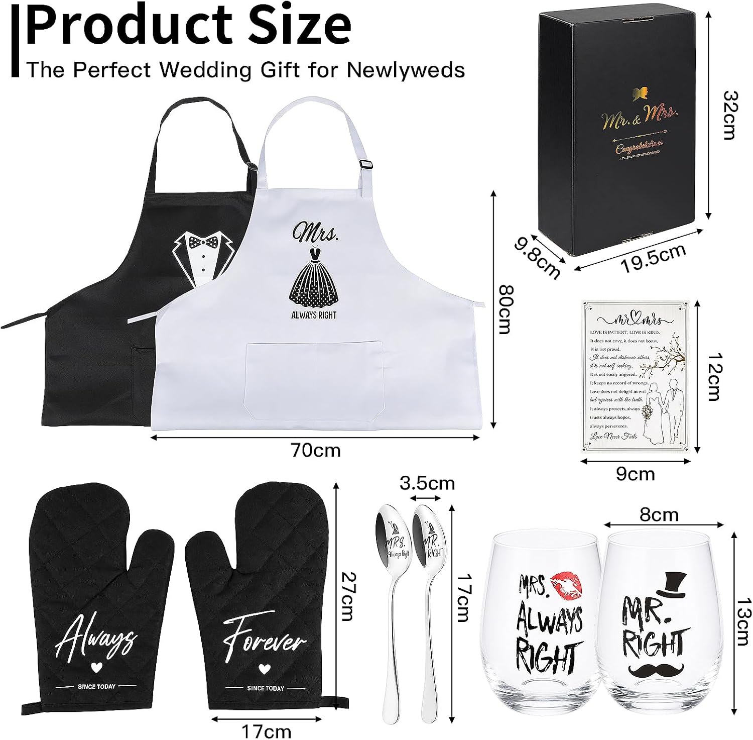 10-Piece Wedding Gifts for Newlyweds, Mr and Mrs Gifts – Bild 2