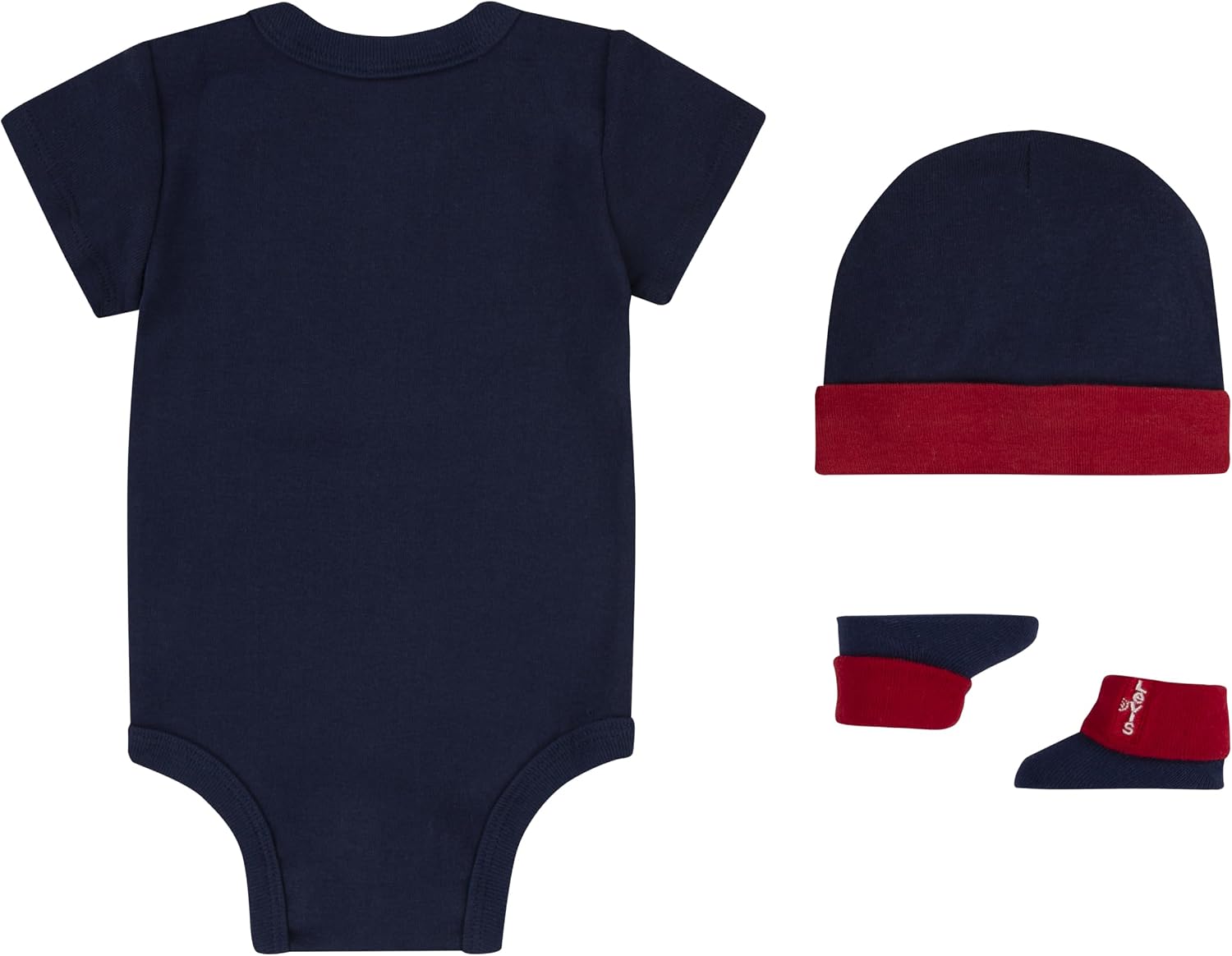 Levi's Baby Boys' Classic Batwing Infant Hat Bodysuit Bootie Set 3-Piece Baby and Toddler Romper (Pack of 3) – Bild 2