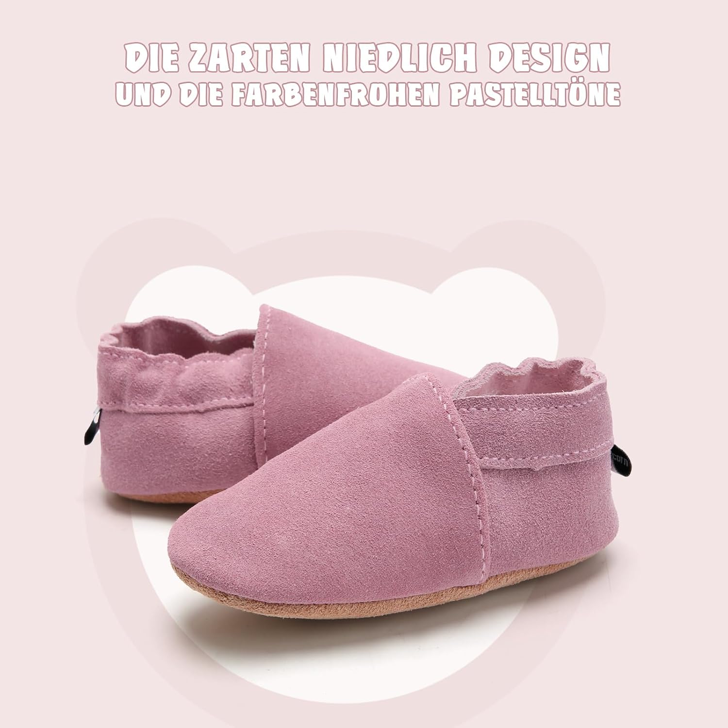 IceUnicorn Baby’s First Walking Shoes, for Babies (Girls and Boys), Leather Slippers, Soft, Suede Soles, Leather Shoes – Bild 3