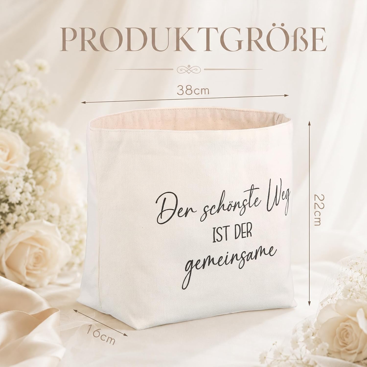 Xuniea Hochzeit Geschenkkorb Brotkorb aus Stoff Geschenk für Brautpaar – Bild 2
