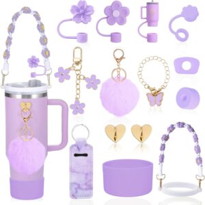 Stanley Cup Accessories, Stanley Cup Accessories for Stanley Cup 800 ml - 1100 ml, Stanley Cup Accessory Set, Stanley Quencher Accessories, Stanley Cup Accessories Purple (Cup Not Included) Pack of 15