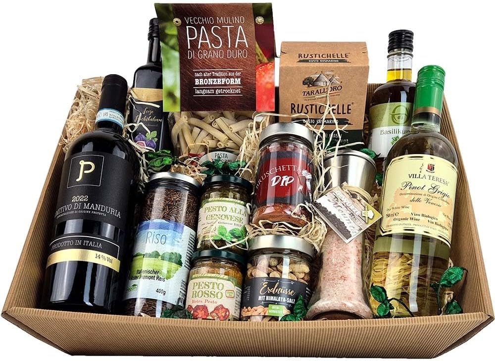 Viva Italia Wine and Delicatessen Gift Basket Italy