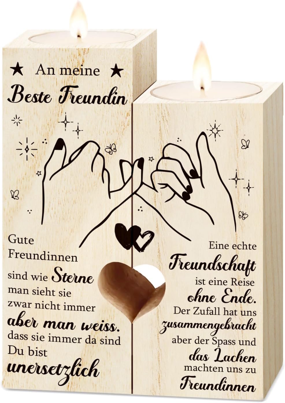 Gifts for Girlfriend, Personalised Candle Holder Gifts, Best Friend, Birthday Gift, Friendship Candlestick Gifts, BFF Gifts