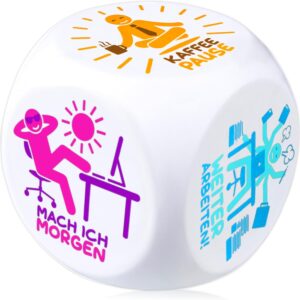 MACH MAL PAUSE® Anti-Stress Cube – The Colourful Stress Cube with 6 Fun Actions for Stress Relief is the Gift for Colleagues, Students, Friends – Office Toy for Employees Without Nerves
