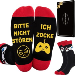 SockWaddles Funny Socks Men with Sayings - Gift Idea for Men, Grandpa, Dad, Gamer, Bike, Camper for Christmas, Birthday, Father's Day, Advent Calendar Filling