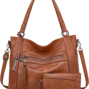 BAIGIO 2-Piece Handbags Women's Set Shoulder Bag Large Shopper Bag PU