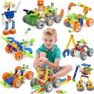 MOONTOY Construction Toy for Children, Stem Building Kit Building Blocks Toy for Boys and Girls Building Kit Educational Learning Toys from 5, 6, 7, 8, 9, 10 Years Construction Set 11 Models