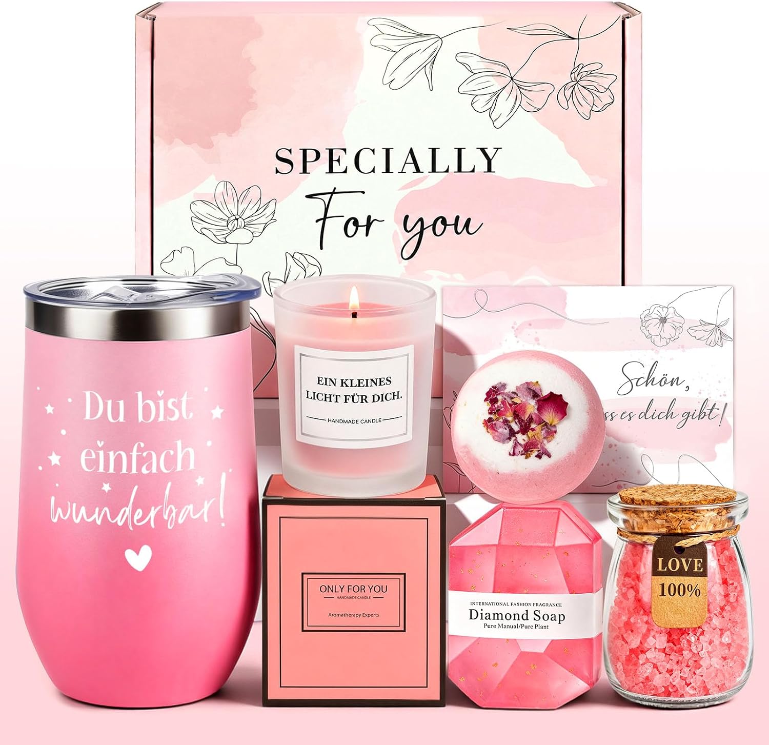 TUZELIYA Gifts for Women, Gift Idea for Women, Inspirational Gift, Girlfriend, Birthday, Valentine's Day, Mother's Day, Christmas Day, Gift for Mum, Sister, Best Friend (Pink)