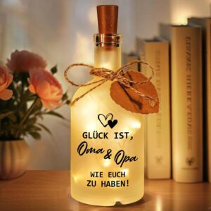 Grandma and Grandpa Gift Birthday LED Bottle Light