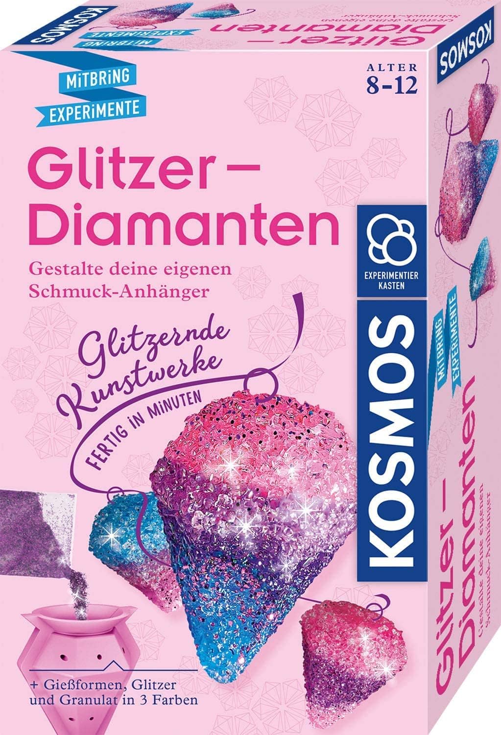 Kosmos Glitter Diamonds Experiment Kit for Children Aged 8-12 Years