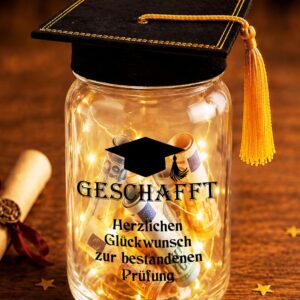 TUZELITA Original Passed Exam Gift, Creative LED Bottle Light Graduation Money Gifts Packaging with Graduate Hat - Gift Box for ABI, Bachelor, Master Degree, Created