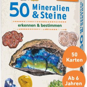 moses. Expedition Nature - 50 Minerals & Stones, Explorer Cards for Determining Rock Types, Outdoor Toy for Children from 6 Years