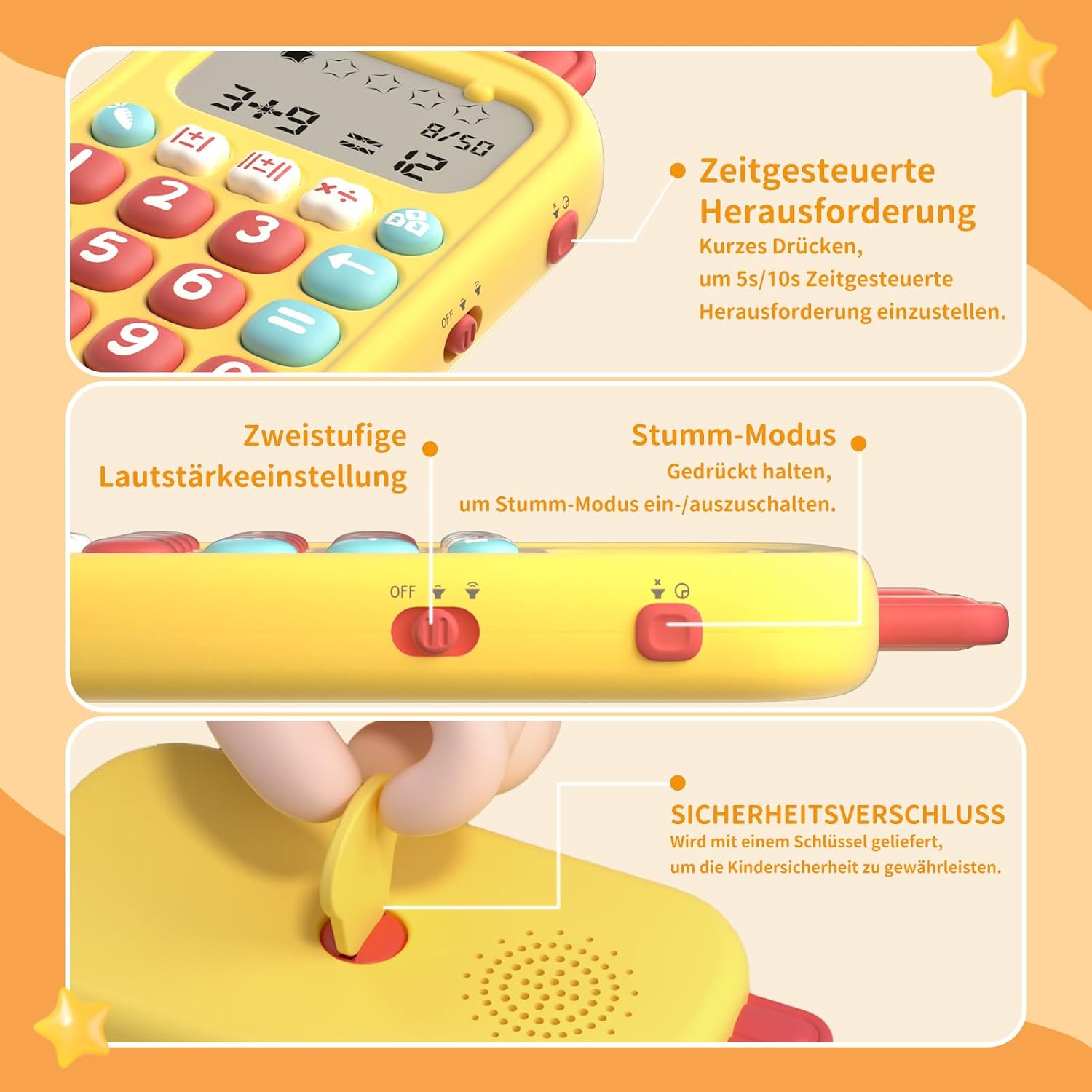 alilo Maths Game for Children 5-12 Years, Electronic Mental Calculation Trainer for Addition, Subtraction, Multiplication & Division, Interactive Maths Trainer with 19 Games, 5 Modes & 50,000 Tasks – Bild 7
